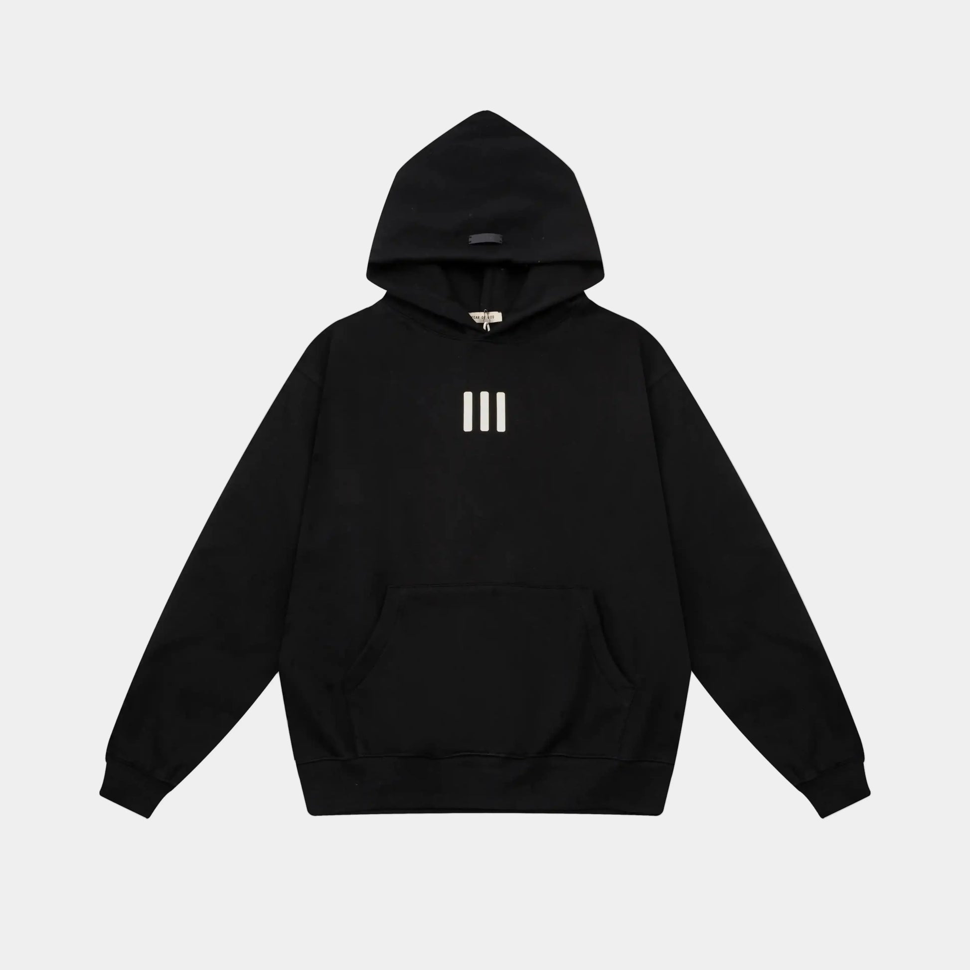 essentials black hoodie relaxed fit streetwear