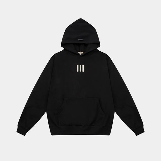 essentials black hoodie relaxed fit streetwear