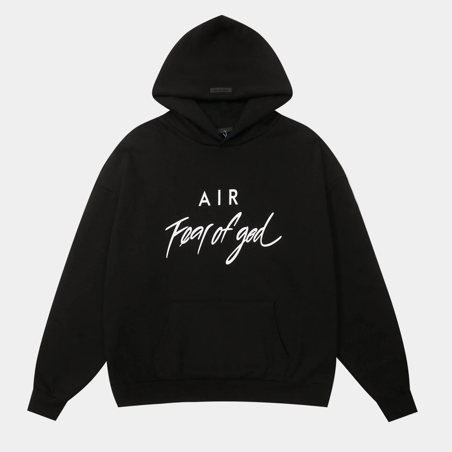 essentials black hoodie relaxed fit streetwear