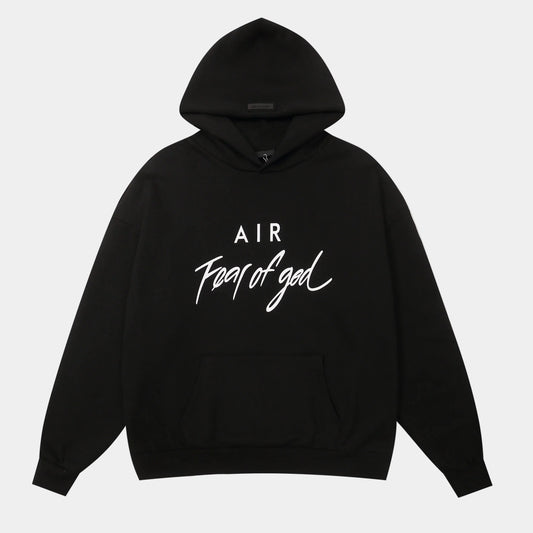 essentials black hoodie relaxed fit streetwear