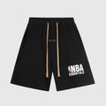 Essentials Black fleece shorts front view – Fear of God