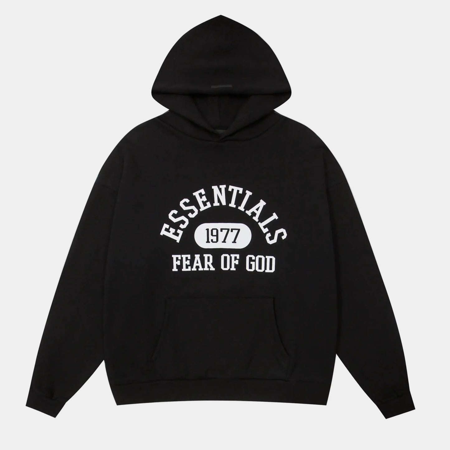 essentials black hoodie everyday streetwear relaxed fit