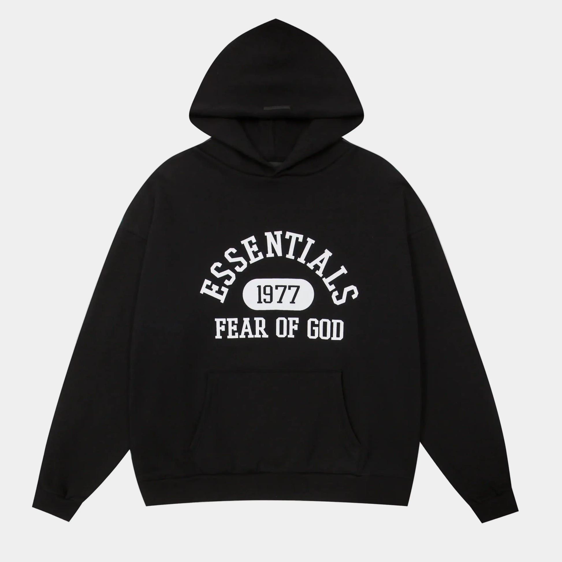 essentials black hoodie everyday streetwear relaxed fit