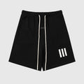 Essentials Black fleece shorts front view – Fear of God