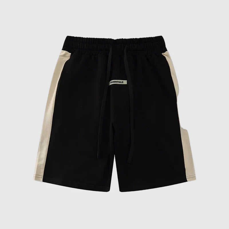 Essentials Black fleece shorts front view – Fear of God