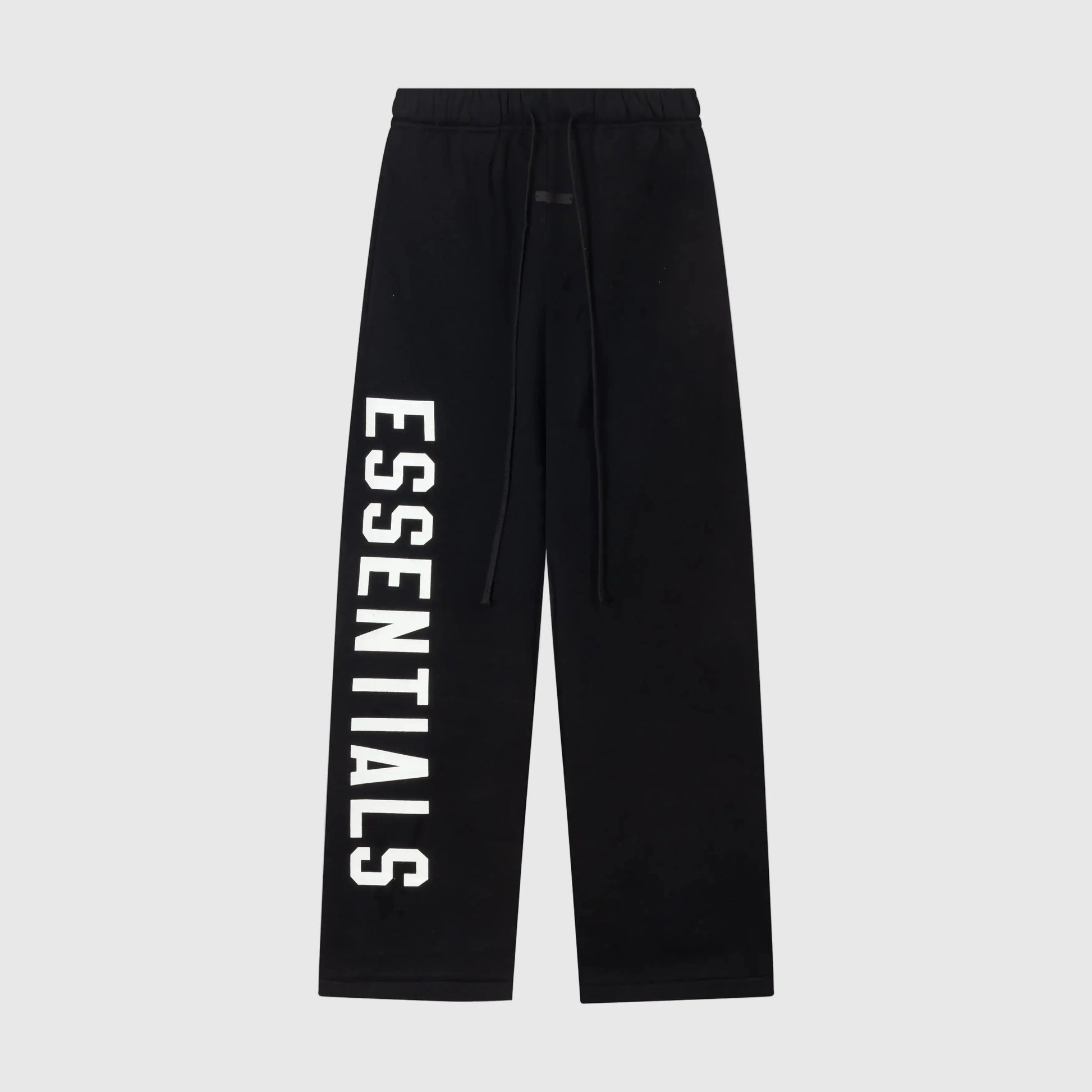 Essentials black urban core fleece sweatpants by Fear of God front view