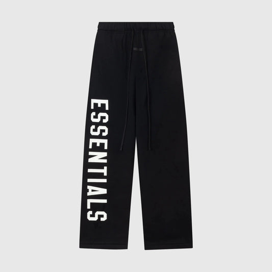 Essentials black urban core fleece sweatpants by Fear of God front view