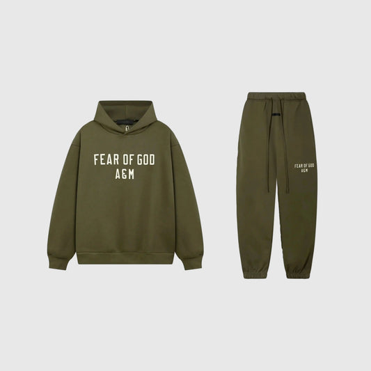 Essentials Hemlock Hoodie Set front view – Fear of God matching set