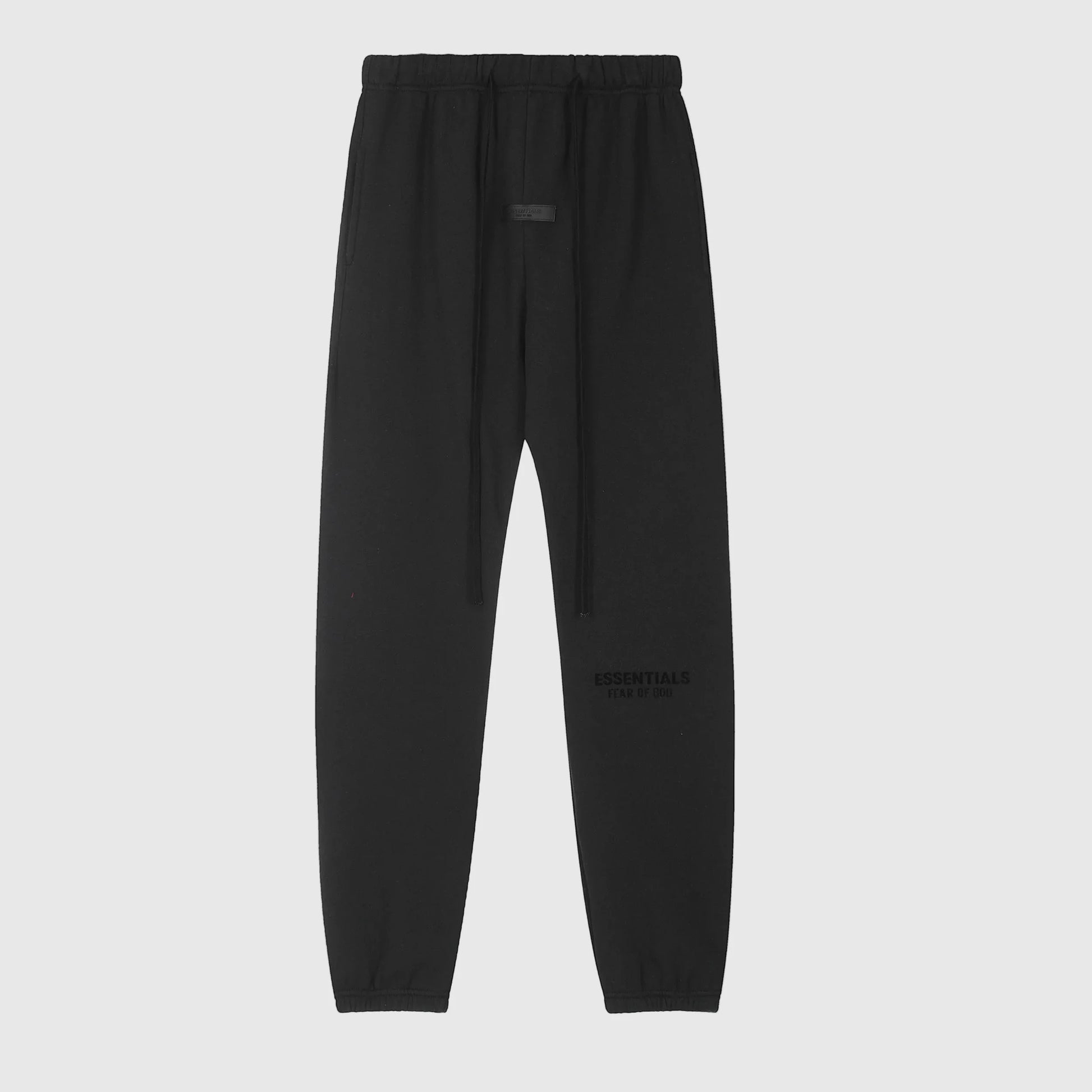 Premium fleece fabric detail on black sweatpants by Fear of God