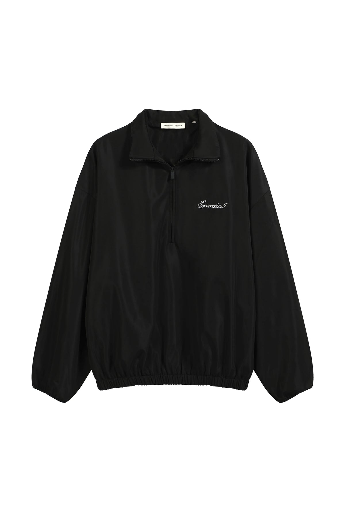 Primary Essentials Tracksuit Black Half-Zip Nylon Pullover