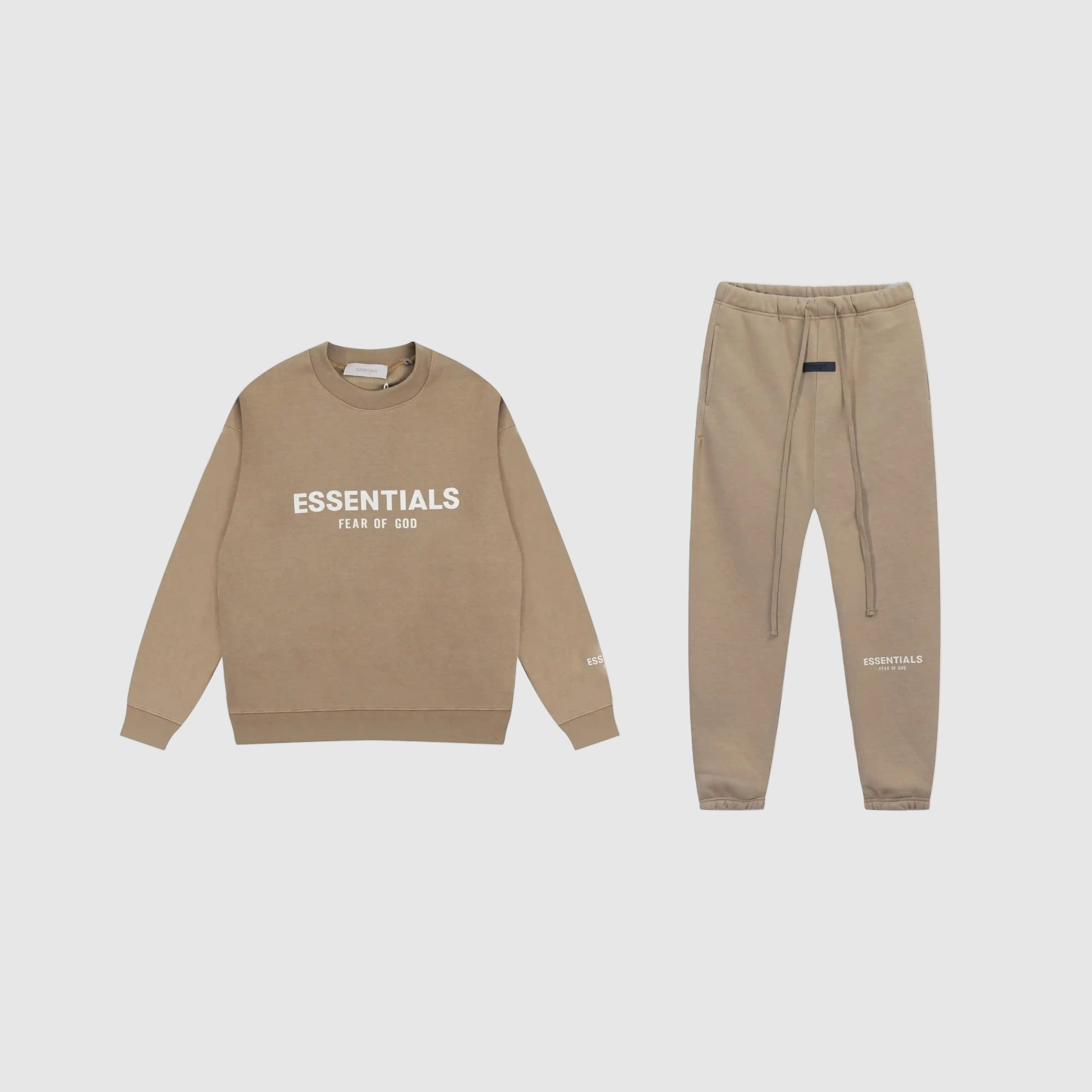 ESSENTIALS Clothing Dark Beige Tracksuit