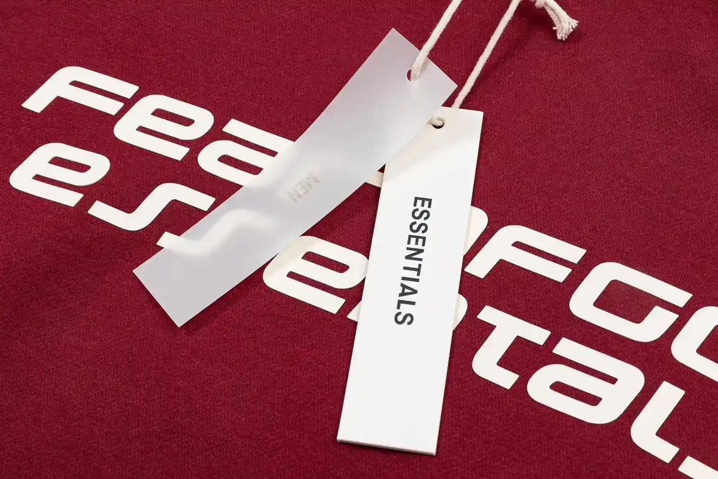 Fear of God ESSENTIALS Red Hoodie