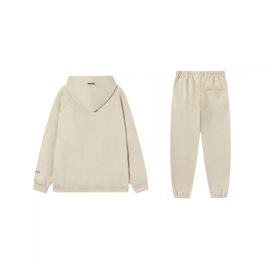 Fear of God Essentials Beige hoodie set hoodie and jogger set