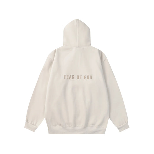 Fear of God ESSENTIALS FG Ivory White Hoodie