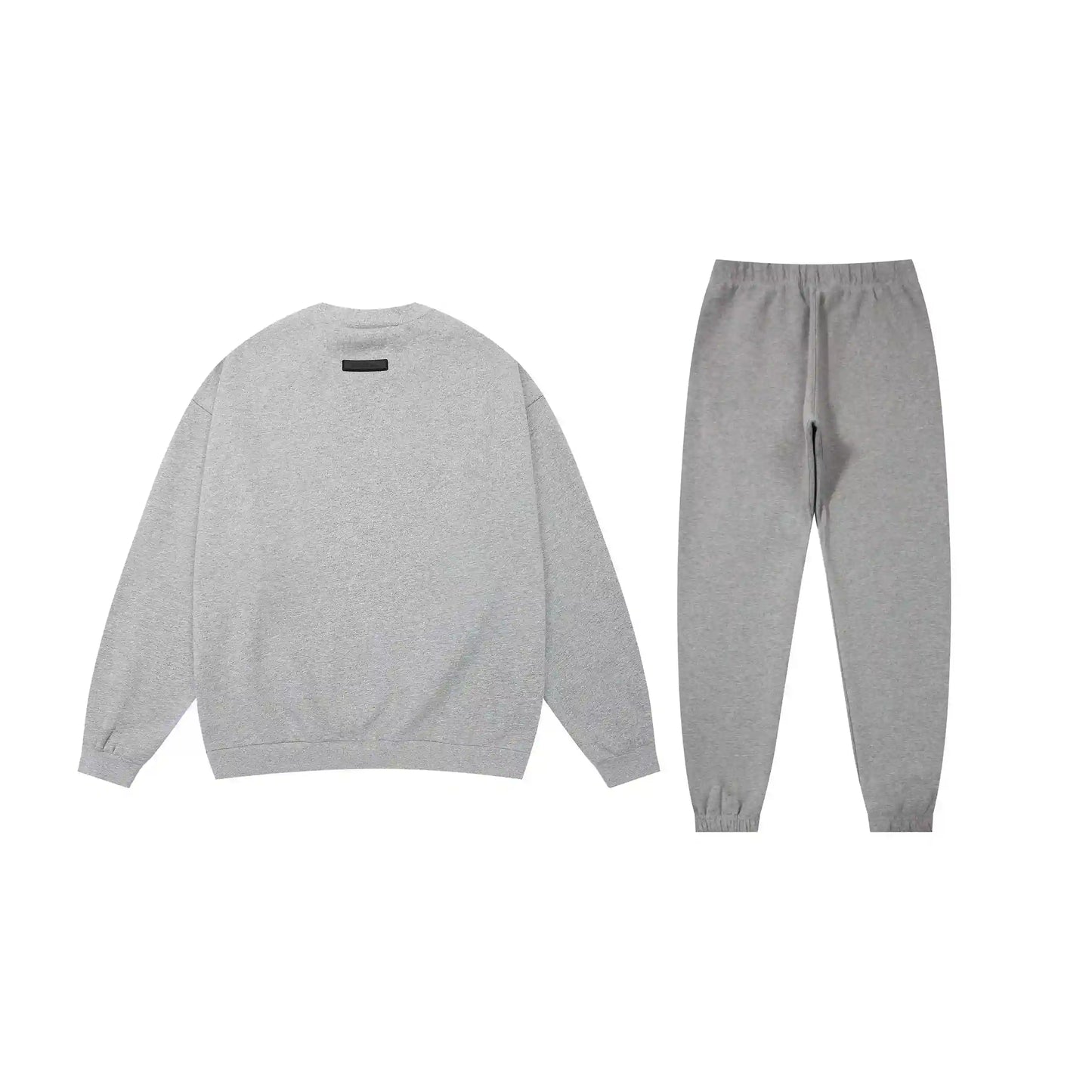 Fear of God Essentials Dark Heather Oatmeal hoodie set hoodie and jogger set