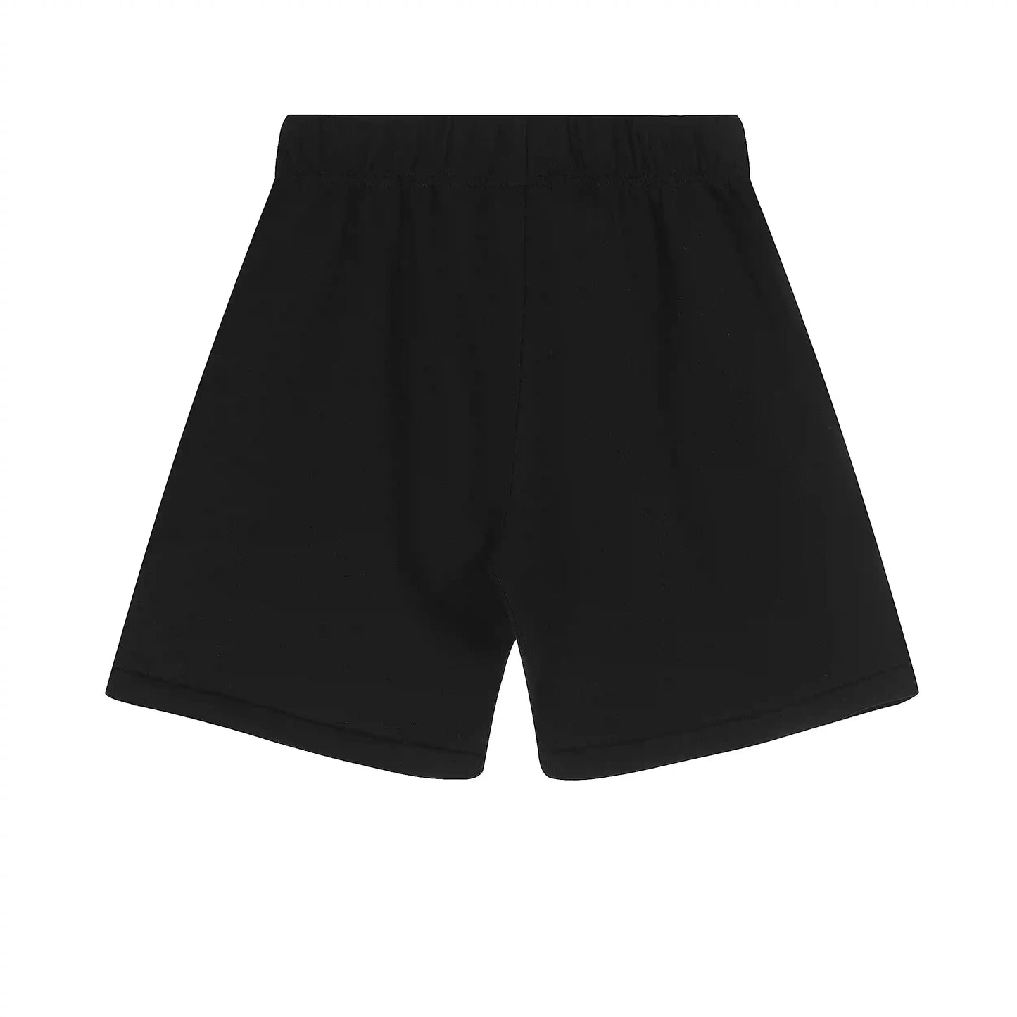Fear of God Essentials Black fleece shorts relaxed fit side view