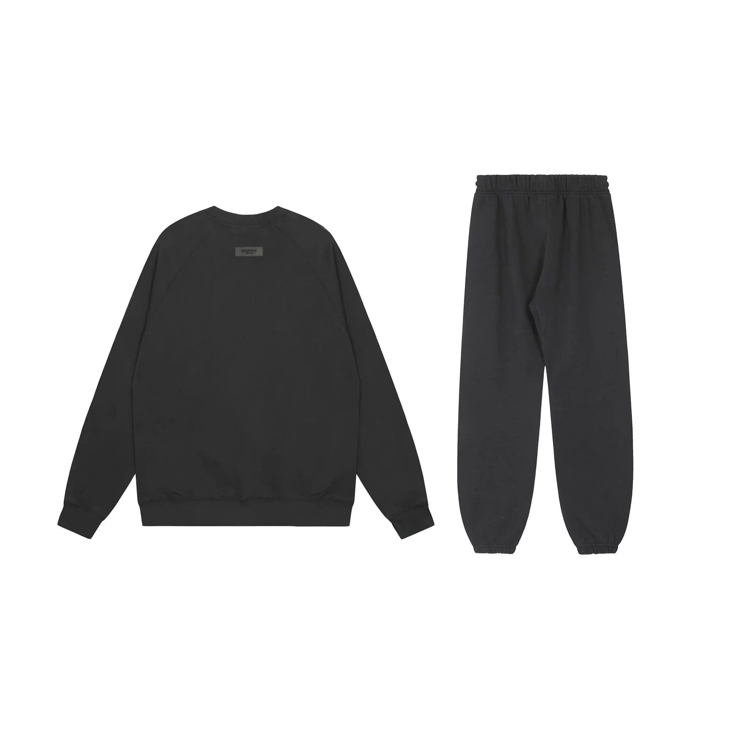 Essentials black elevated core fleece hoodie with soft interior detail by Fear Of God