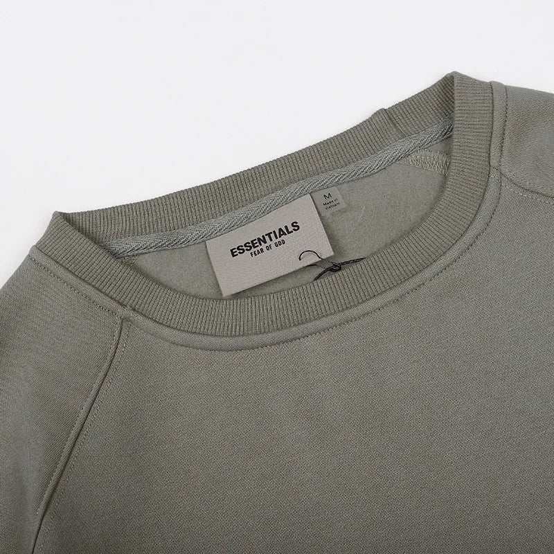 Gray Essentials Sweatshirt, Relaxed Everyday Fit