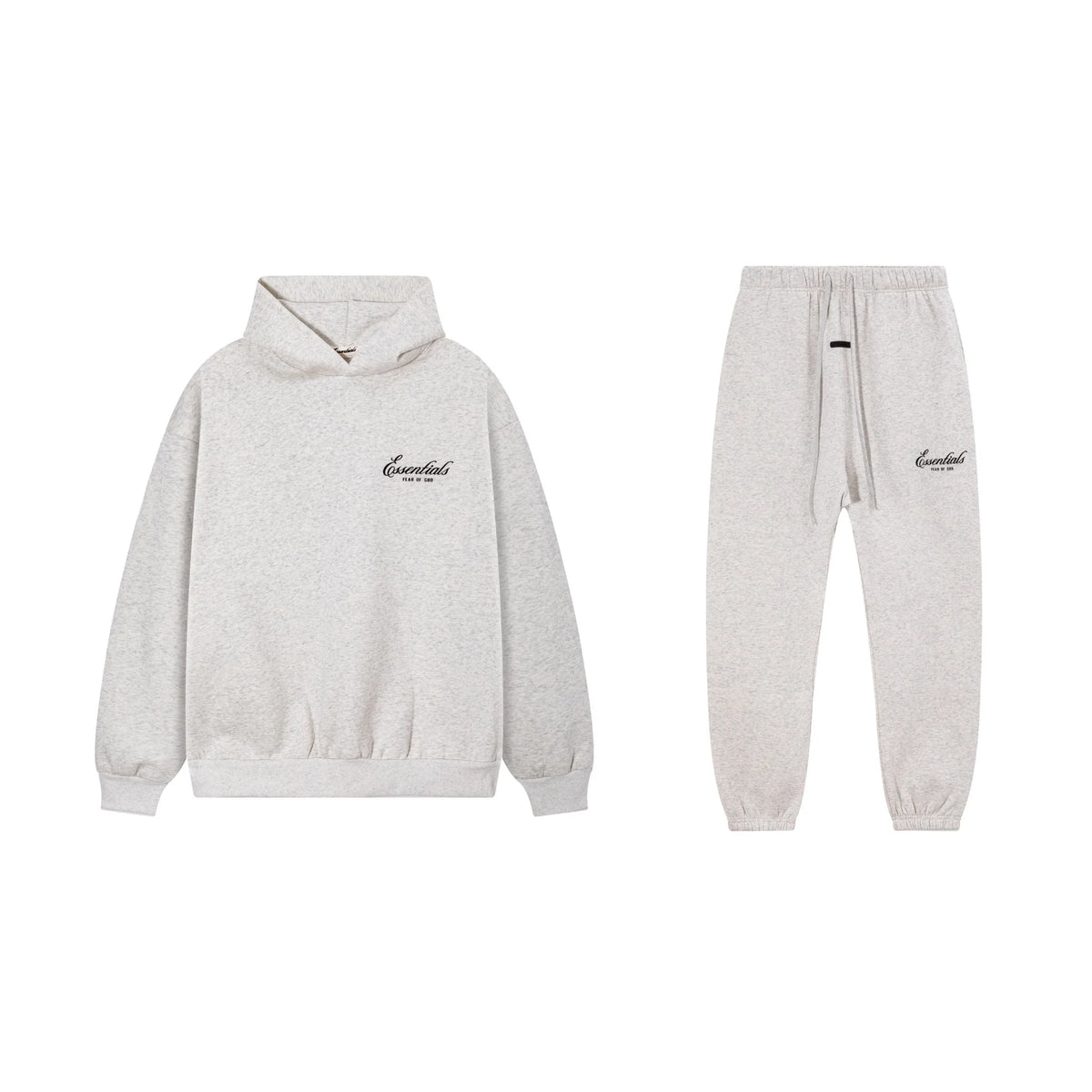 Light Heathered Oatmeal Essentials Tracksuit Pullover