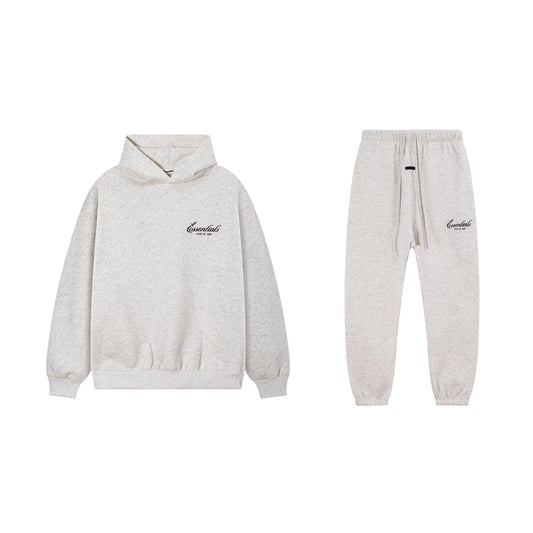 Light Heathered Oatmeal Essentials Tracksuit Pullover