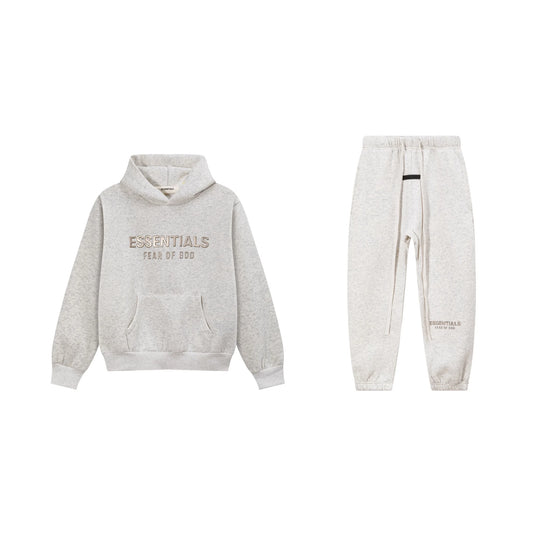 Light Heathered Oatmeal Essentials Tracksuit Pullover