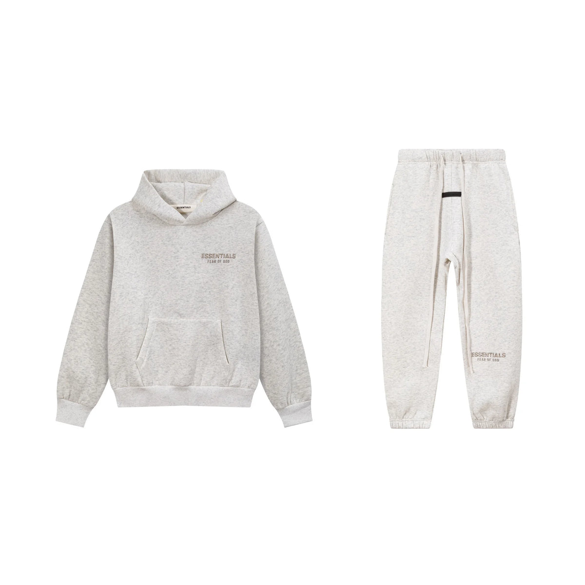 Light Heathered Oatmeal Essentials Tracksuit Pullover