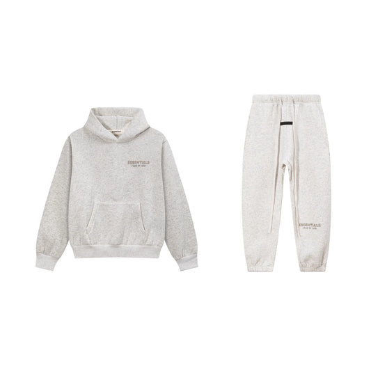 Light Heathered Oatmeal Essentials Tracksuit Pullover