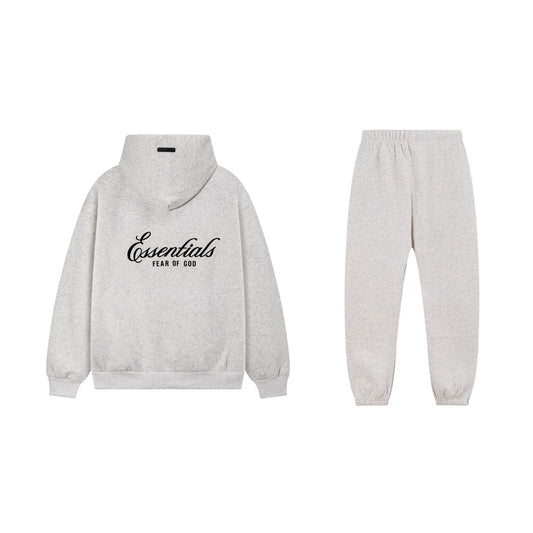 Light Heathered Oatmeal Essentials Tracksuit Pullover