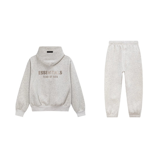 Light Heathered Oatmeal Essentials Tracksuit Pullover
