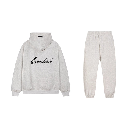 Light Heathered Oatmeal Essentials Tracksuit Pullover