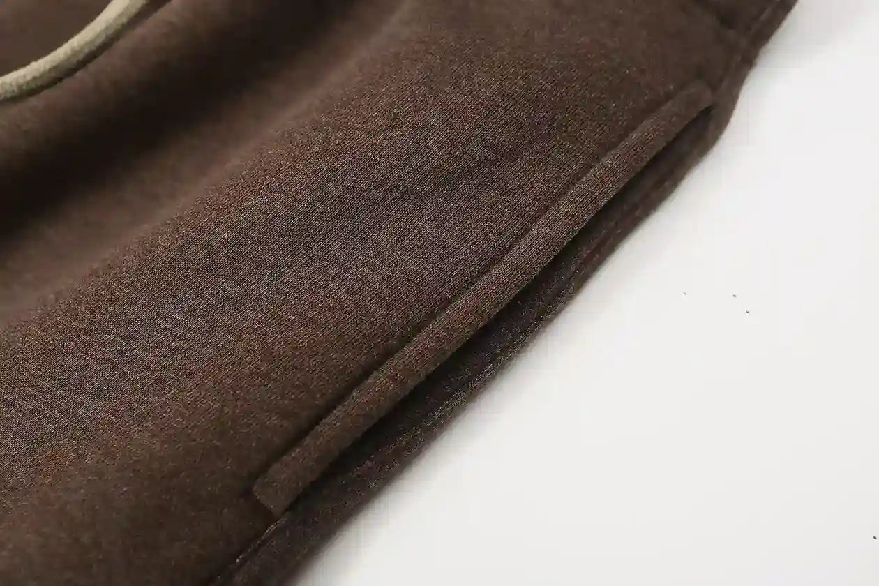 Essentials casual streetwear Congo brown sweatpants by Fear of God outfit