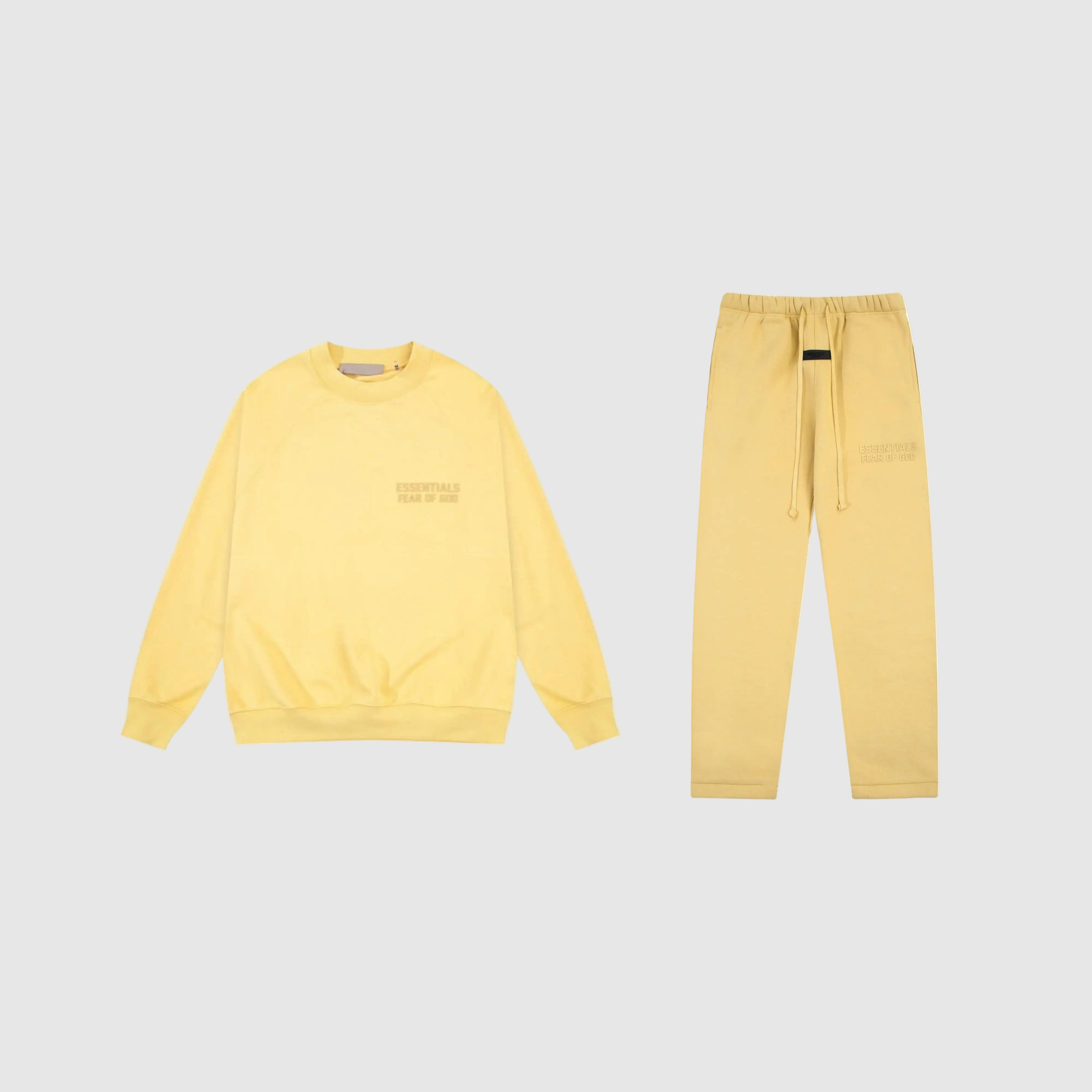 essentials-jumper-garden-yellow-fear-of-god-tracksuit-set