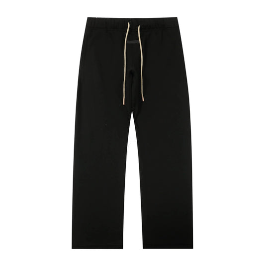 Jogger style black sweatpants with elastic waistband by Fear Of God