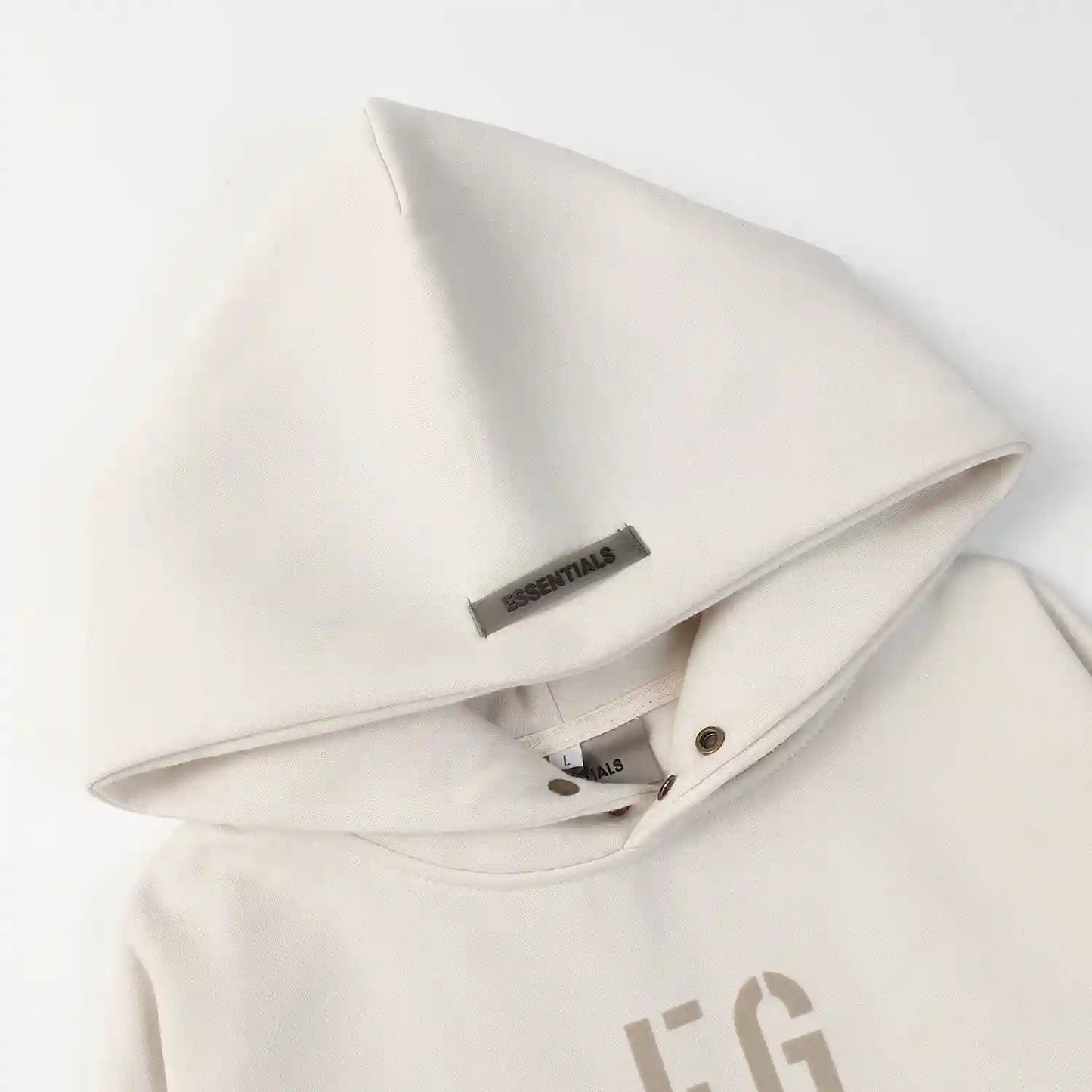 Fear of God ESSENTIALS FG Ivory White Hoodie