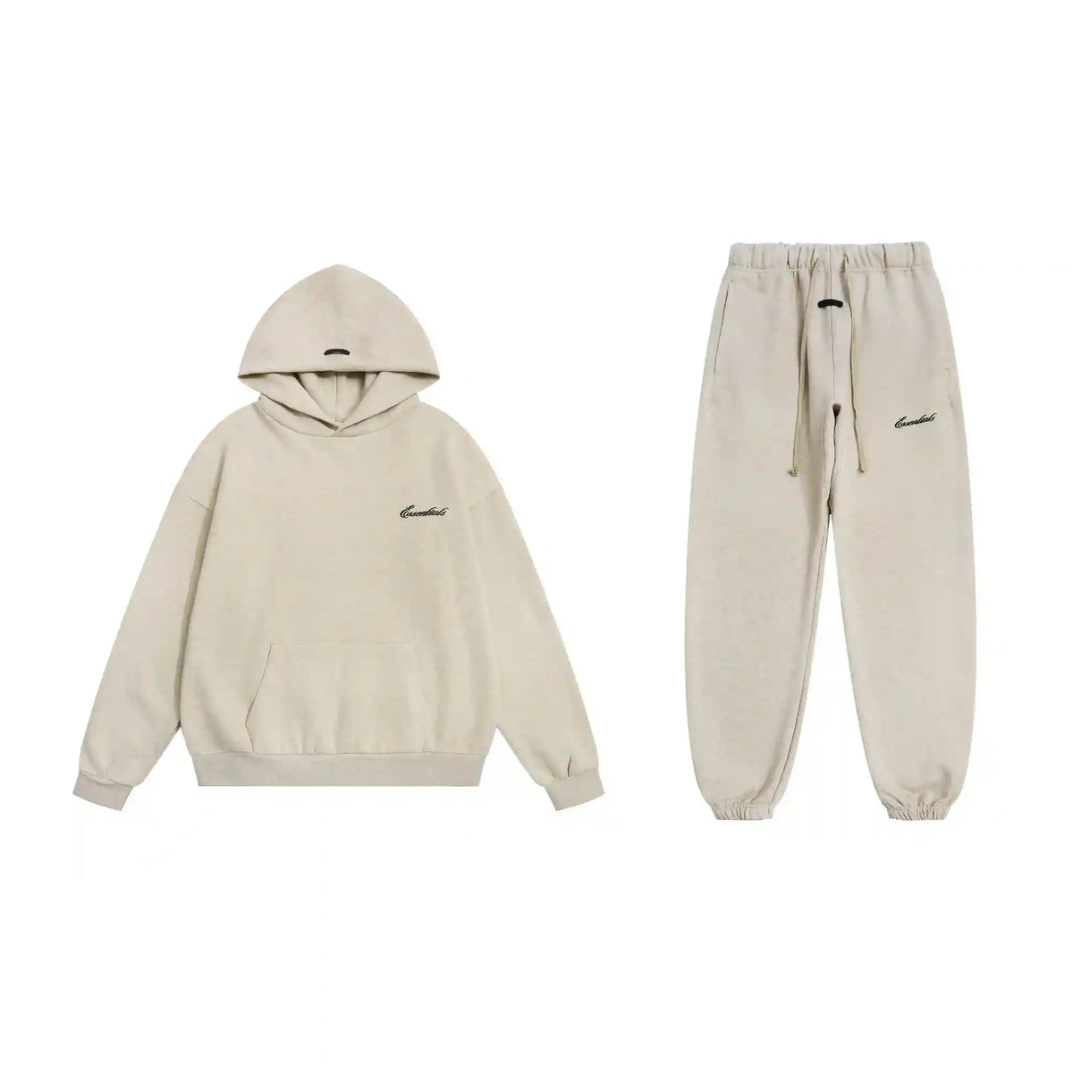 Essentials Tracksuit – Ivory White Signature Hoodie & Jogger Set