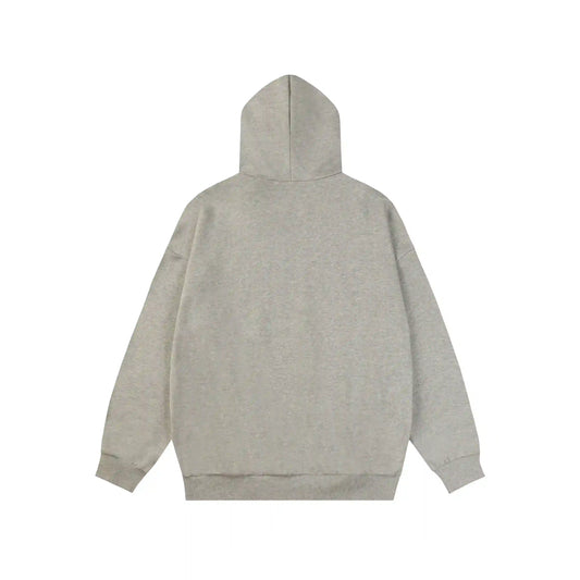 essentials dark heather oatmeal hoodie soft fleece pullover casual