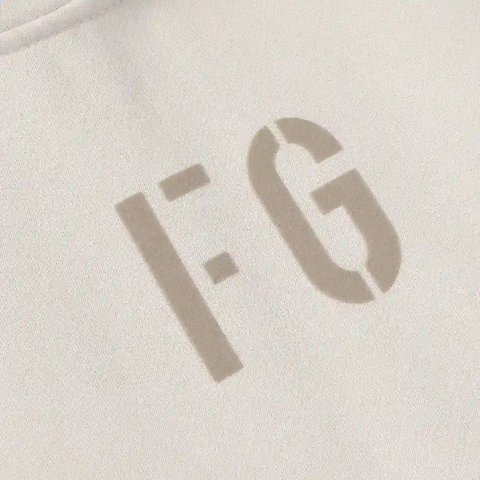 Fear of God ESSENTIALS FG Ivory White Hoodie