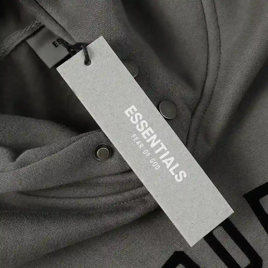 Fear of God ESSENTIALS Signature Baseball Grey Hoodie