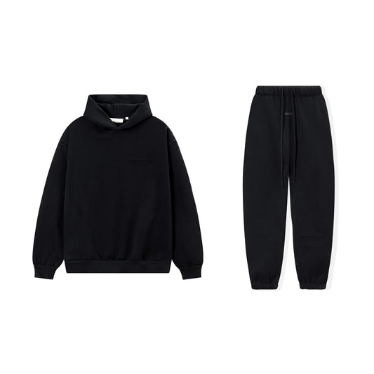 Black Essentials Tracksuit Pullover