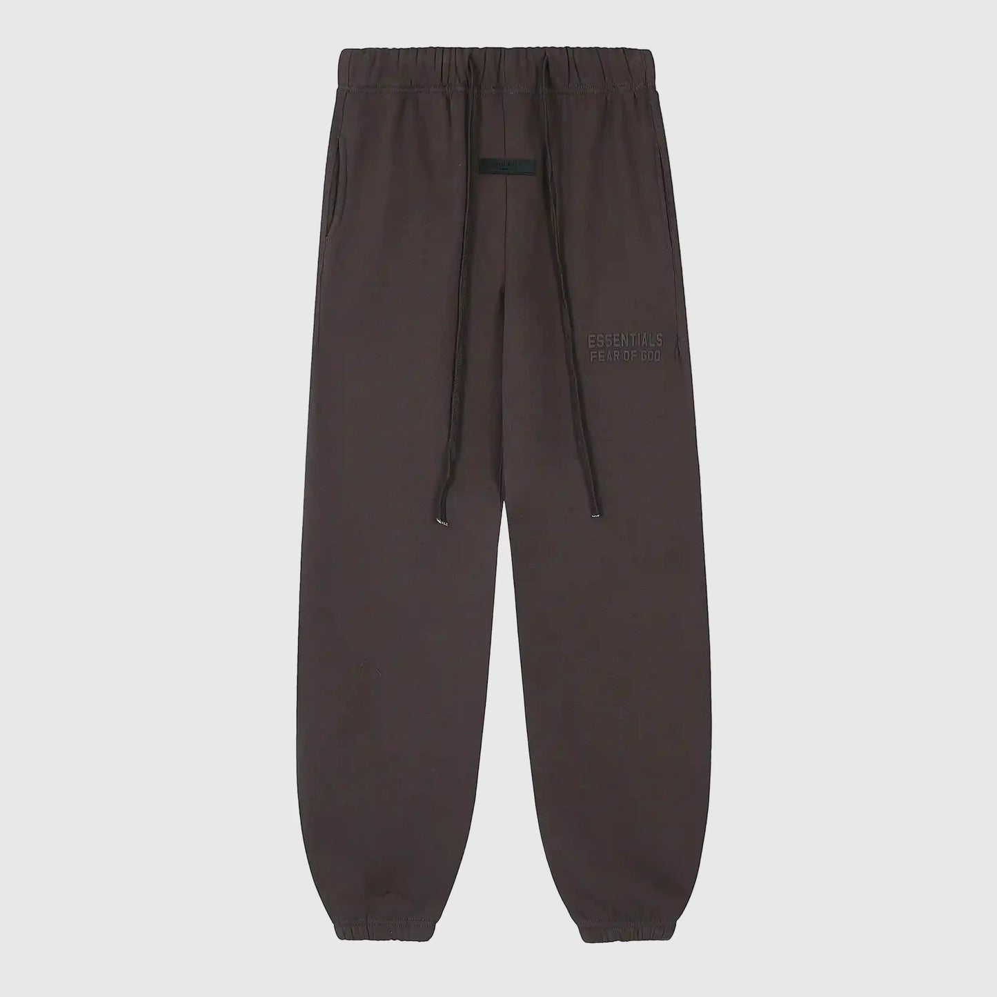 Premium fleece fabric detail on congo brown sweatpants by Fear of God