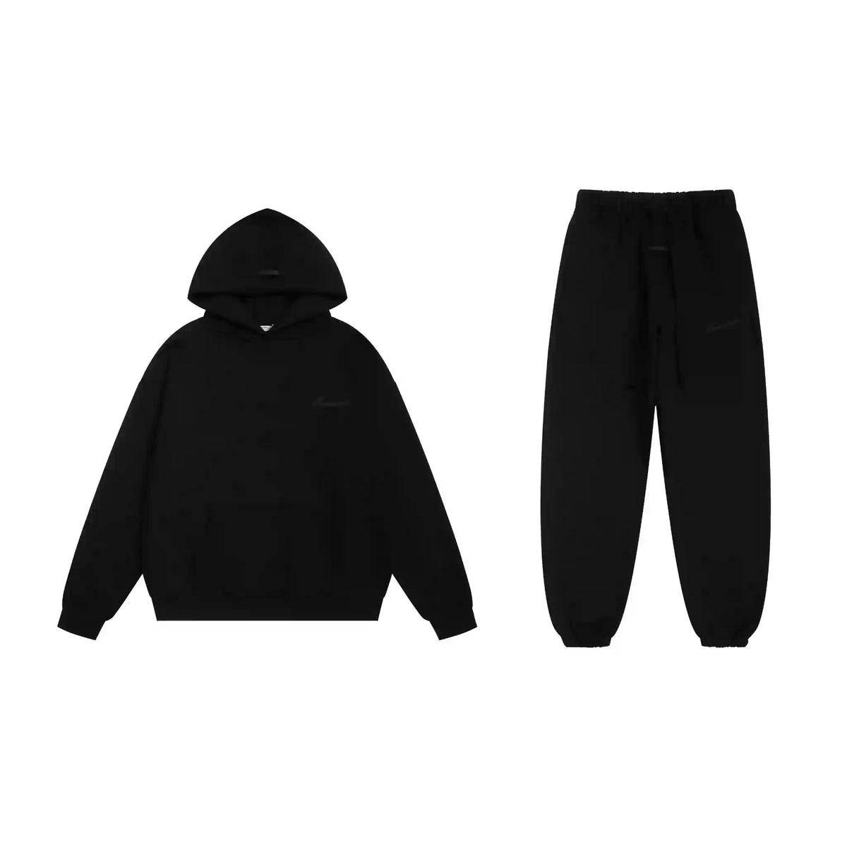 Black Essentials Tracksuit | Midnight Streetwear Set