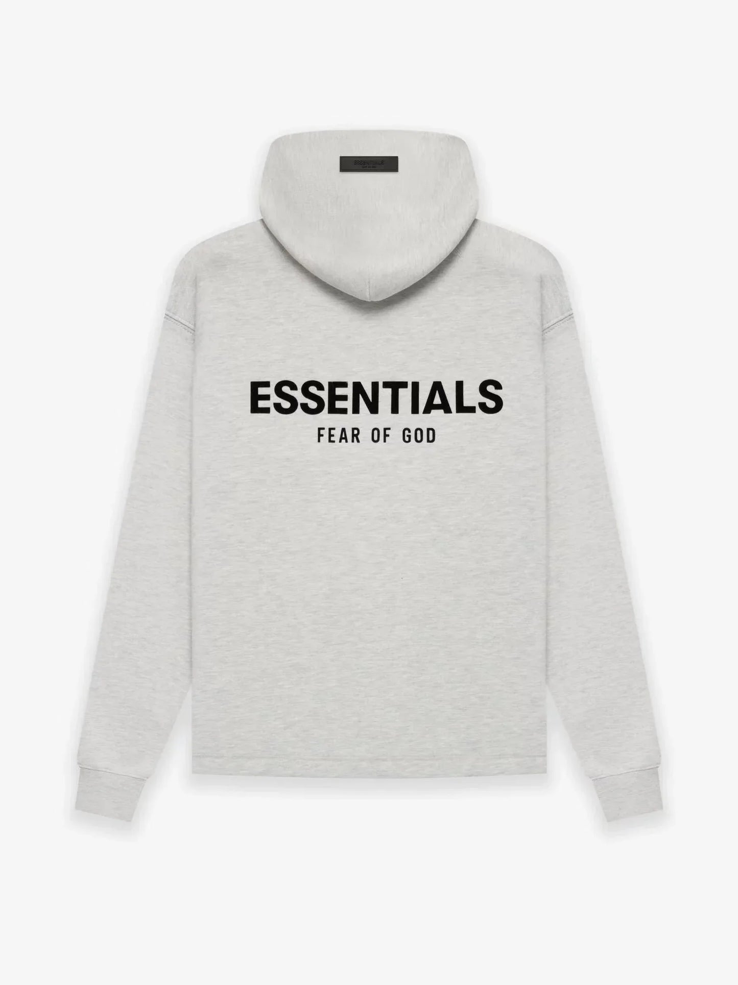 essentials light heather oatmeal pullover hoodie soft fleece casual