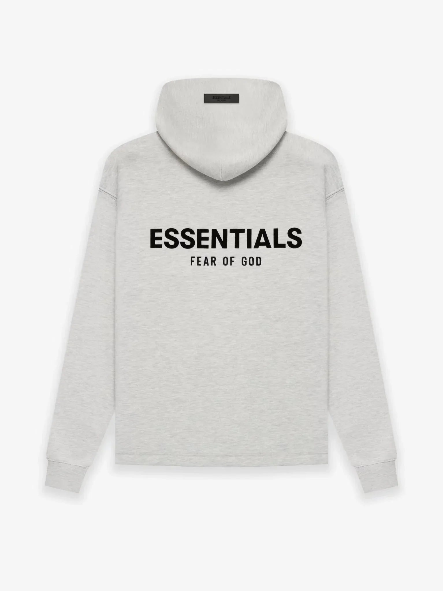 essentials light heather oatmeal pullover hoodie soft fleece casual