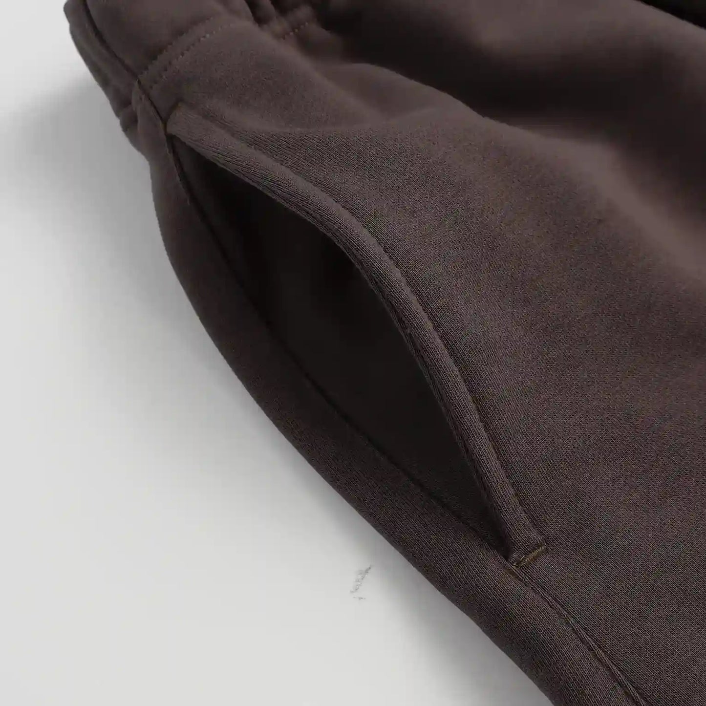 Fear of God Essentials Congo brown fleece shorts with tonal logo and long drawstrings
