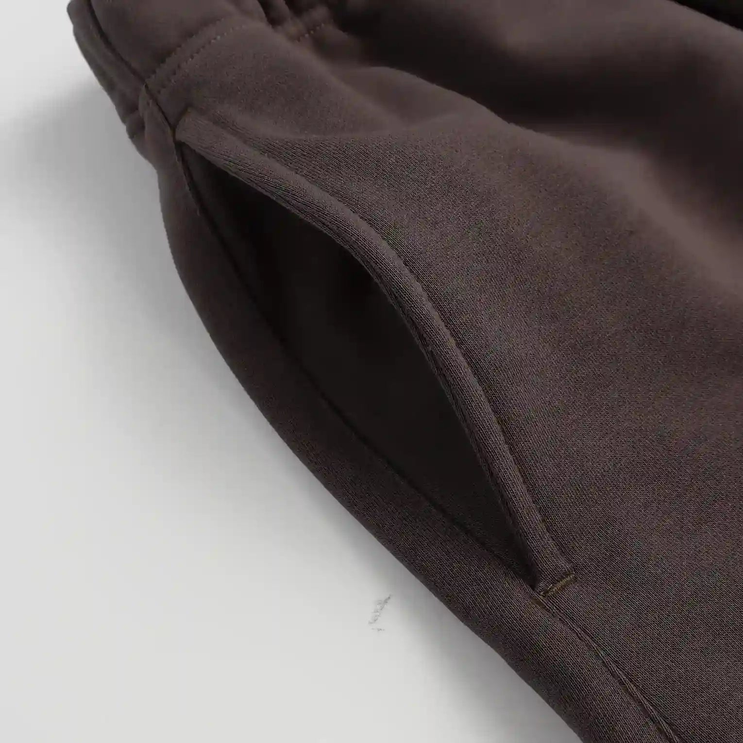 Fear of God Essentials Congo brown fleece shorts with tonal logo and long drawstrings