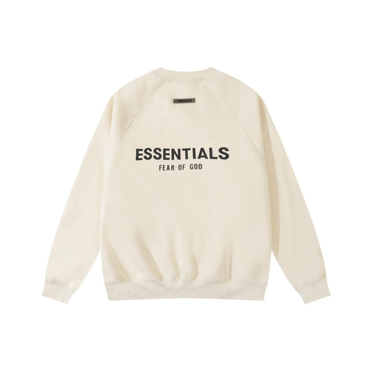 Essentials ink sweatshirt back view beveled logo branding