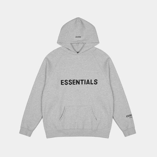 essentials gray hoodie relaxed fit streetwear