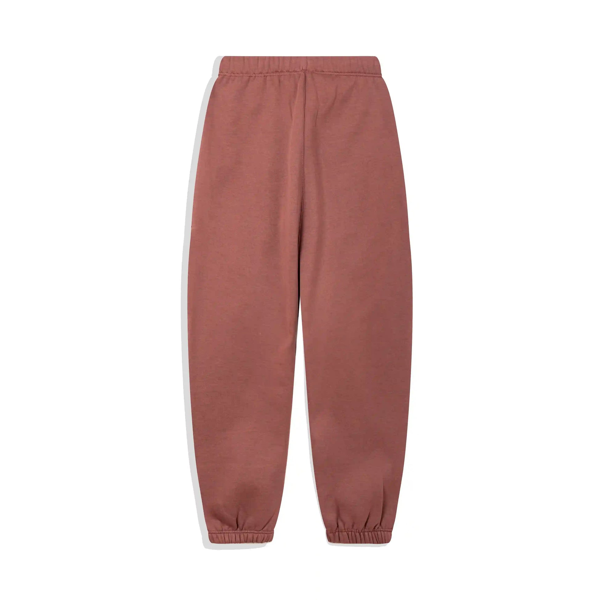 Premium fleece fabric detail on dark chestnut sweatpants by Fear of God