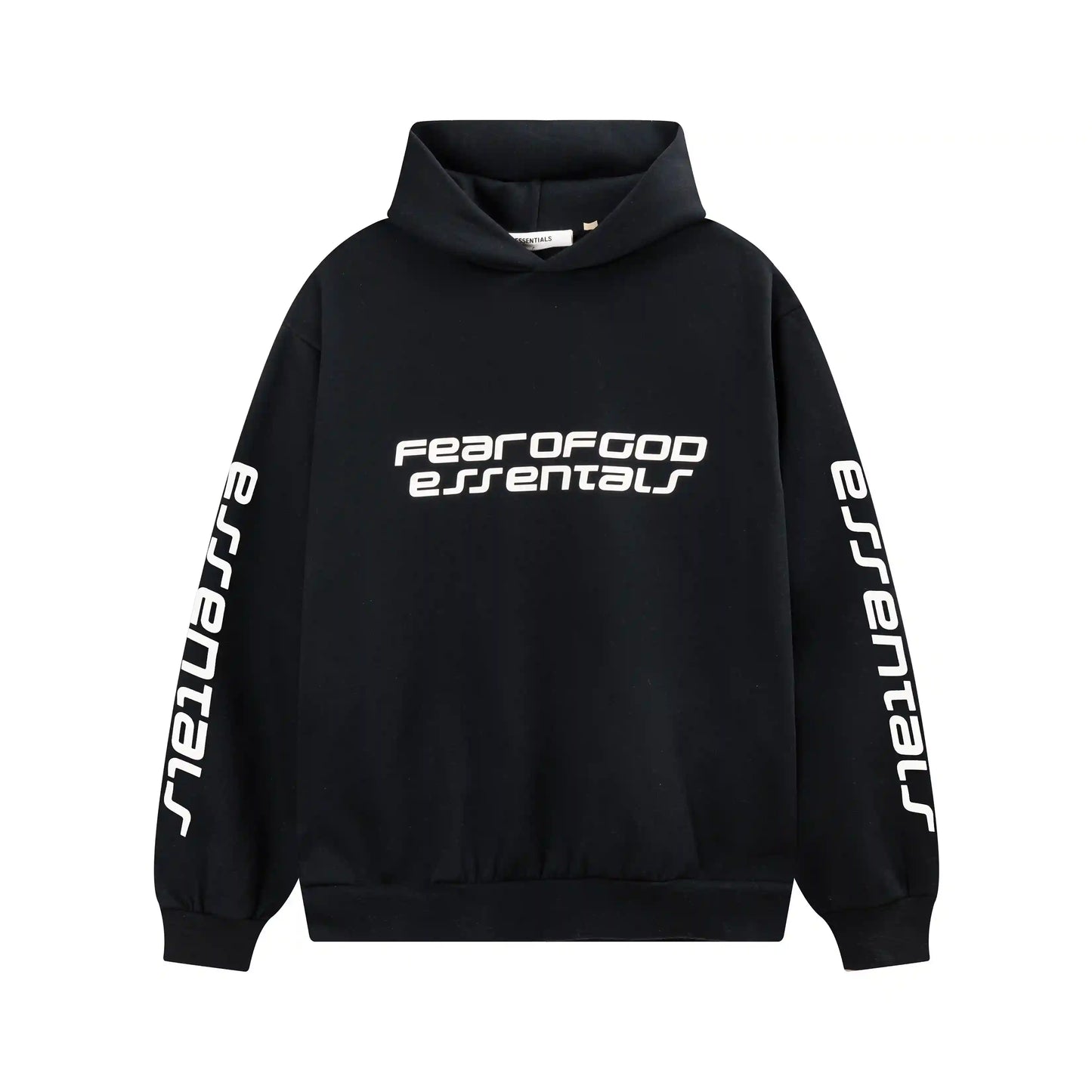 Fear of God ESSENTIALS Black Hoodie Signature