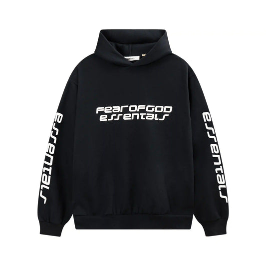 Fear of God ESSENTIALS Black Hoodie Signature